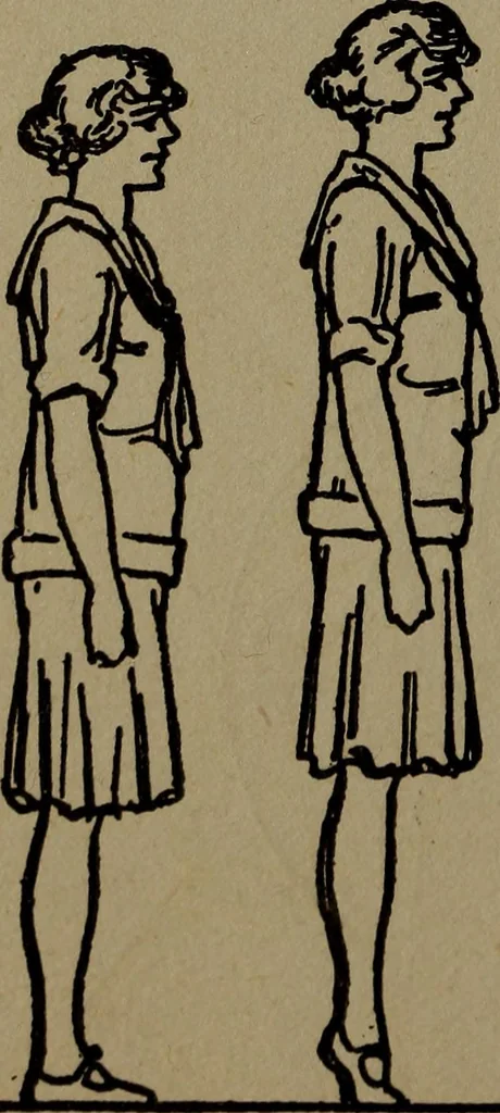An illustration from Physical health and recreation for girls; a handbook for girls and volunteer leaders, 1920, leaf 21