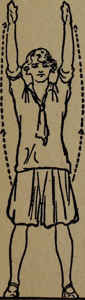 An illustration from Physical health and recreation for girls; a handbook for girls and volunteer leaders, 1920, leaf 22