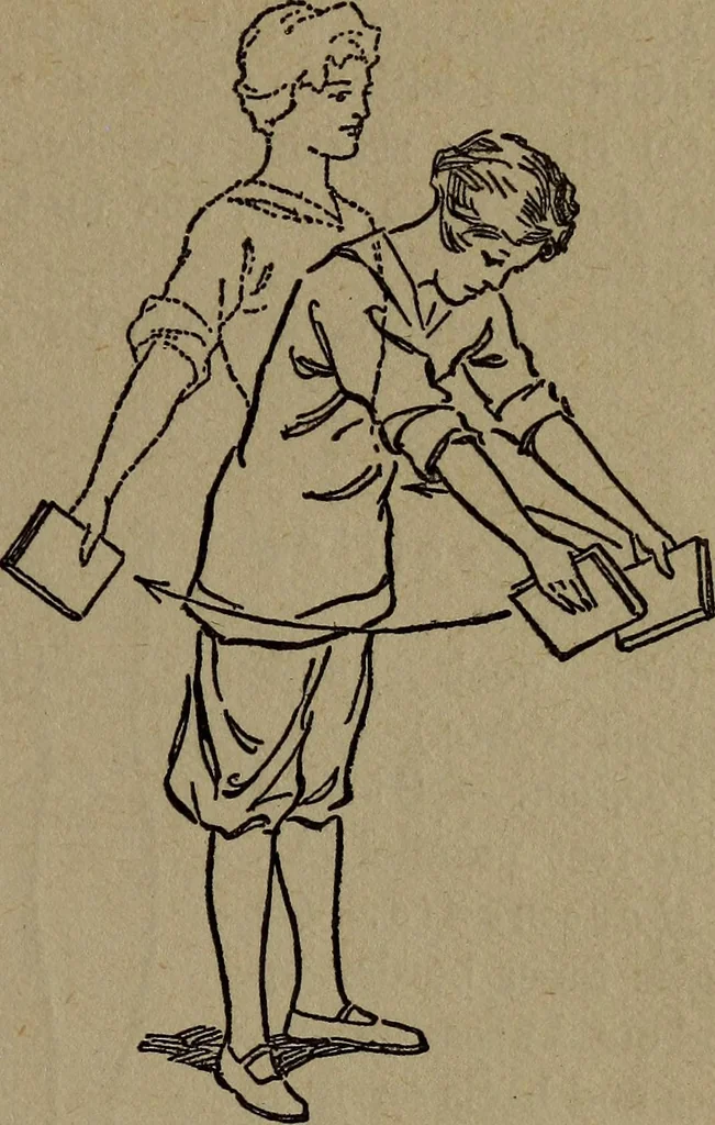 An illustration from Physical health and recreation for girls; a handbook for girls and volunteer leaders, 1920, leaf 24