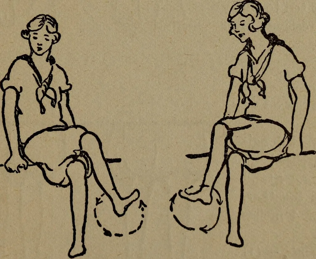 An illustration from Physical health and recreation for girls; a handbook for girls and volunteer leaders, 1920, leaf 24