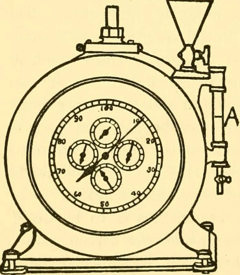 An illustration from Physical laboratory experiments : mechanics, optics and heat, 1917, leaf 147