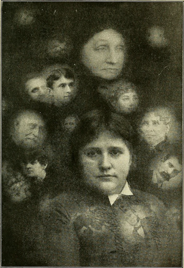 An illustration from The physical phenomena of spiritualism, fraudulent and genuine : being a brief account of the most important historical phenomena, a criticism of their evidential value, and a complete exposition of the methods employed in fraudulently reproducing the same, 1907, leaf 248