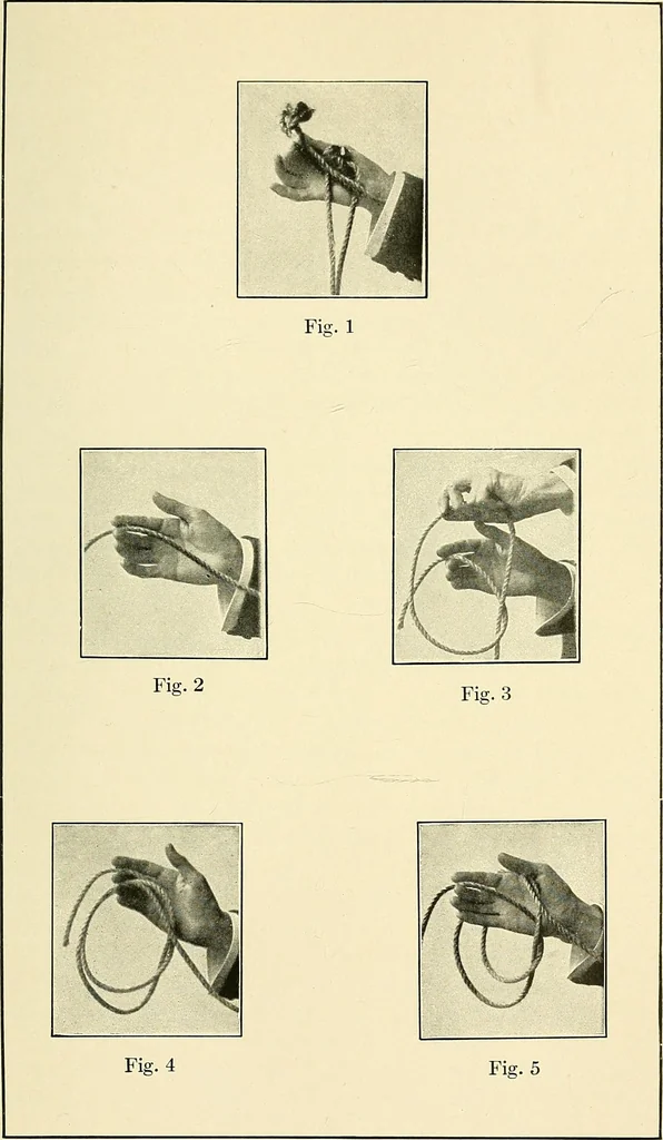 An illustration from The physical phenomena of spiritualism, fraudulent and genuine : being a brief account of the most important historical phenomena, a criticism of their evidential value, and a complete exposition of the methods employed in fraudulently reproducing the same, 1907, leaf 64