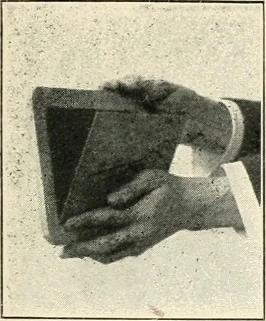 An illustration from The physical phenomena of spiritualism, fraudulent and genuine; being a brief account of the most important historical phenomena; a criticism of their evidential value, and a complete exposition of the methods employed in fraudulently reproducing the same, 1908, leaf 128