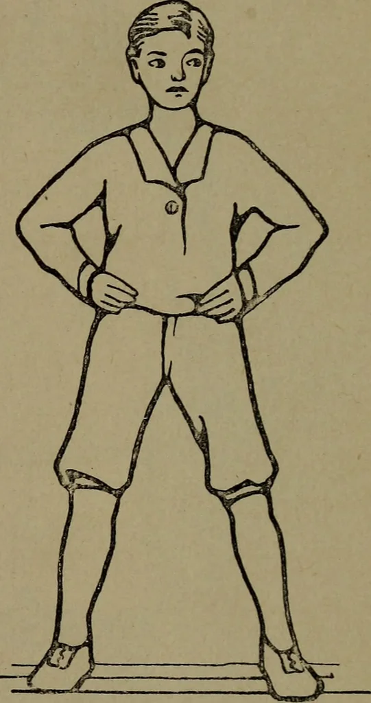 An illustration from Physical training for the elementary schools, gymnastics, games, and rhythmic plays, 1917, leaf 130