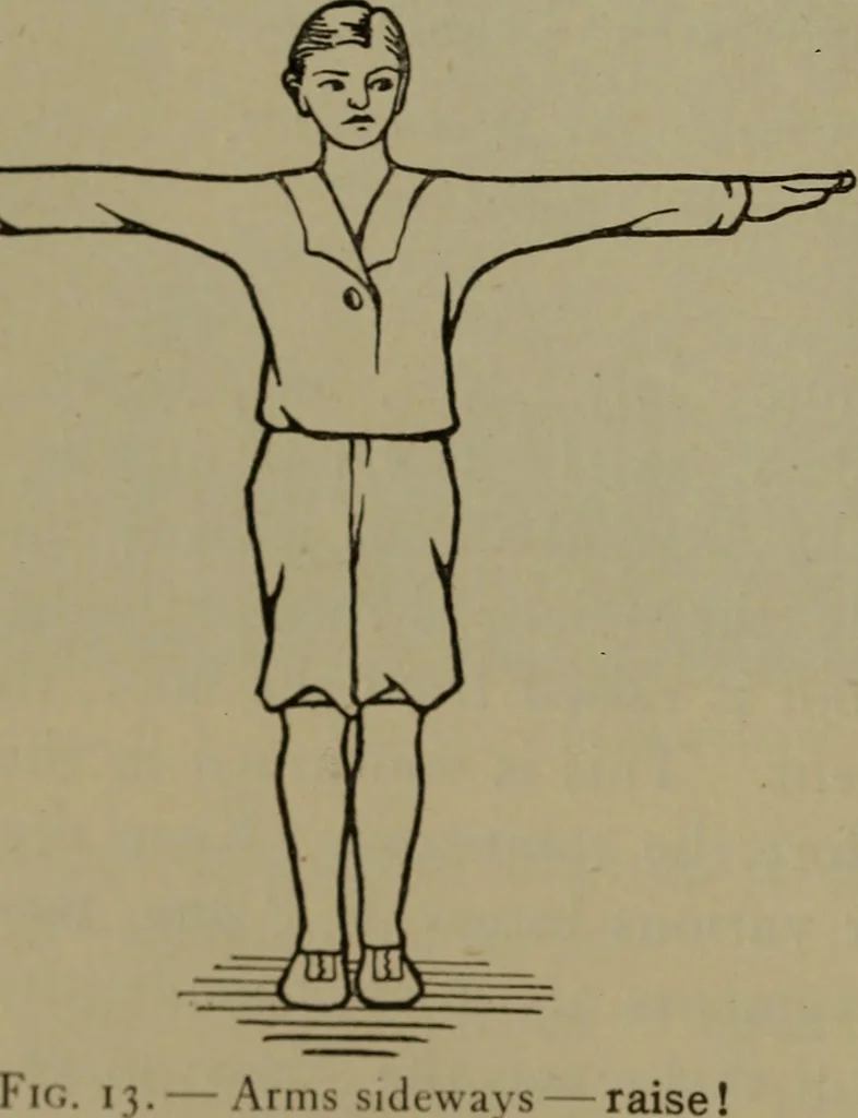 An illustration from Physical training for the elementary schools, gymnastics, games, and rhythmic plays, 1917, leaf 133