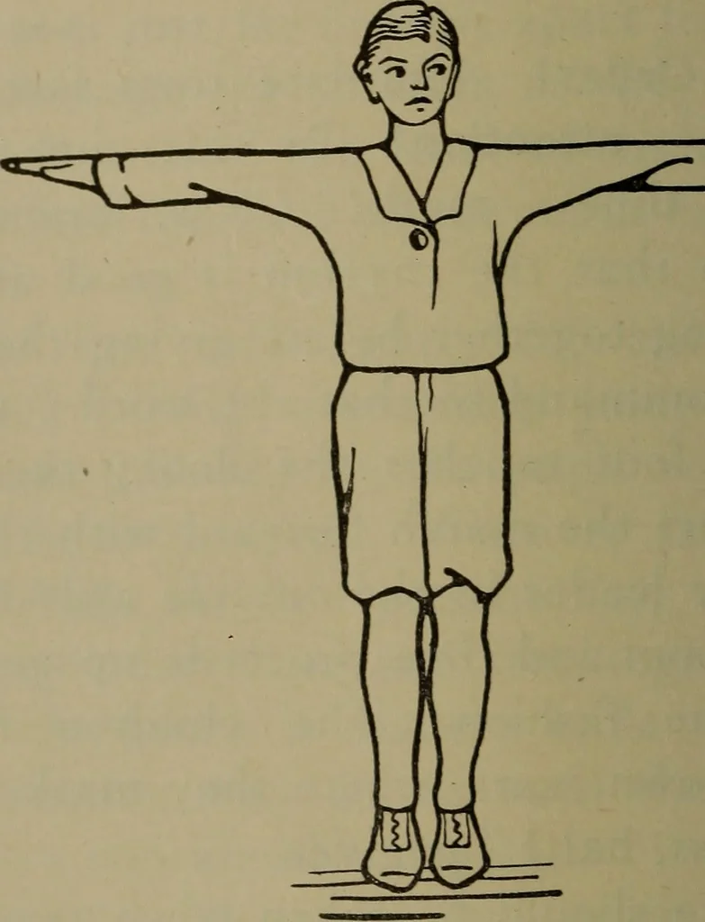 An illustration from Physical training for the elementary schools, gymnastics, games, and rhythmic plays, 1917, leaf 137