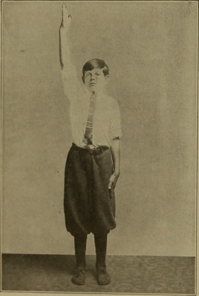 An illustration from Physical training for the elementary schools, gymnastics, games, and rhythmic plays, 1917, leaf 233