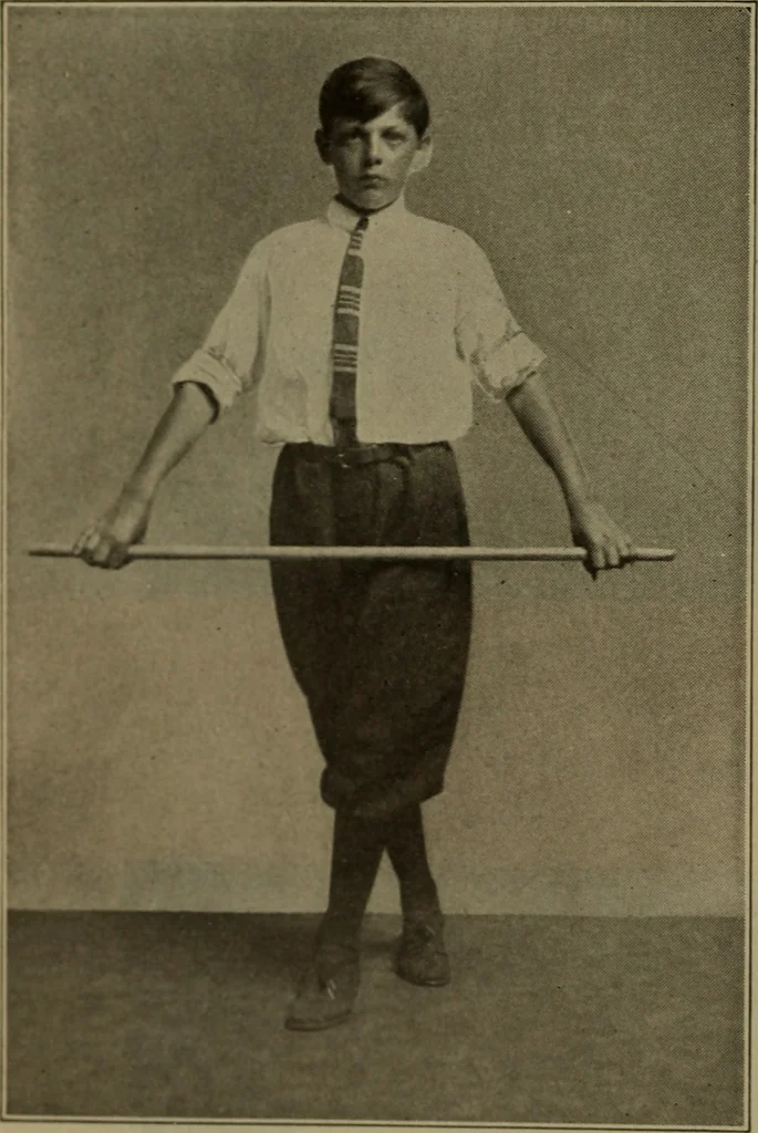 An illustration from Physical training for the elementary schools, gymnastics, games, and rhythmic plays, 1917, leaf 341
