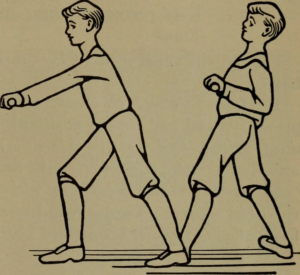 An illustration from Physical training for the elementary schools, gymnastics, games, and rhythmic plays, 1917, leaf 346