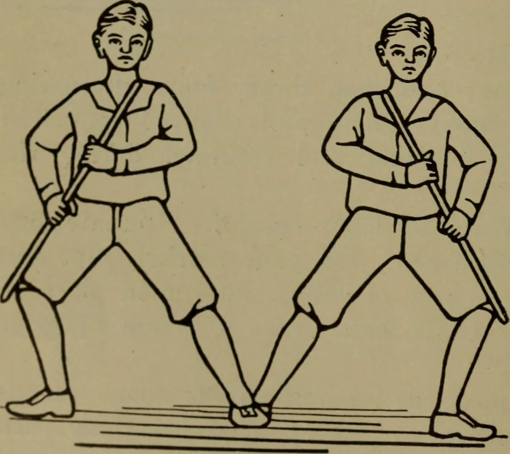 An illustration from Physical training for the elementary schools, gymnastics, games, and rhythmic plays, 1917, leaf 347