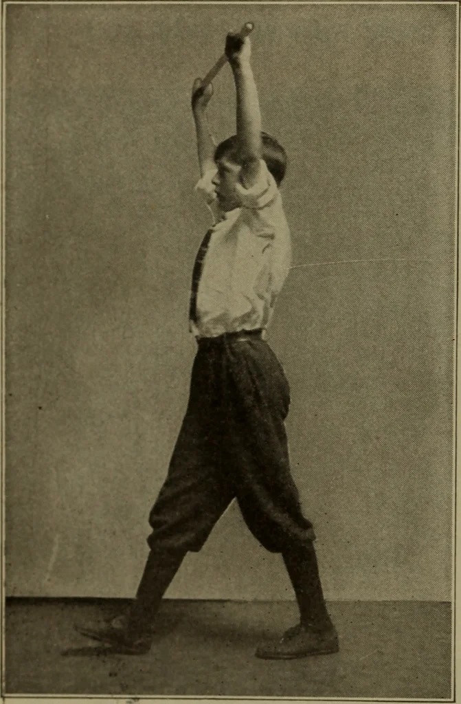An illustration from Physical training for the elementary schools, gymnastics, games, and rhythmic plays, 1917, leaf 349