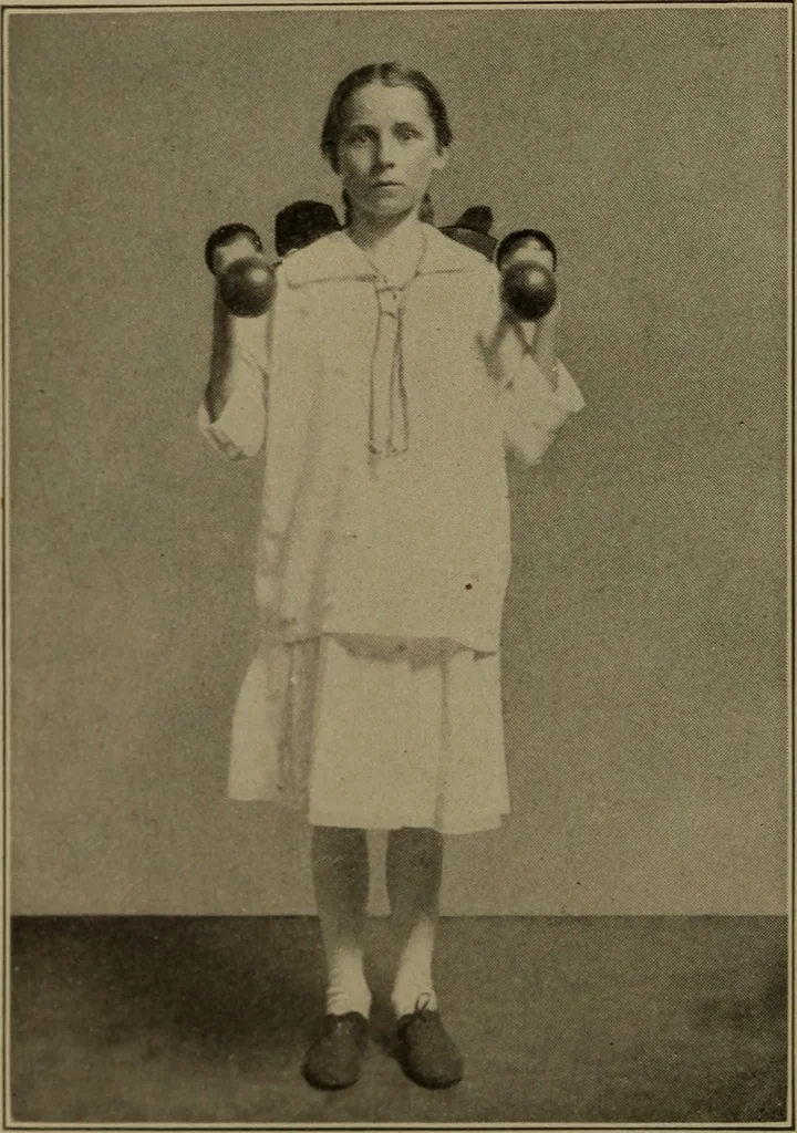 An illustration from Physical training for the elementary schools, gymnastics, games, and rhythmic plays, 1917, leaf 383