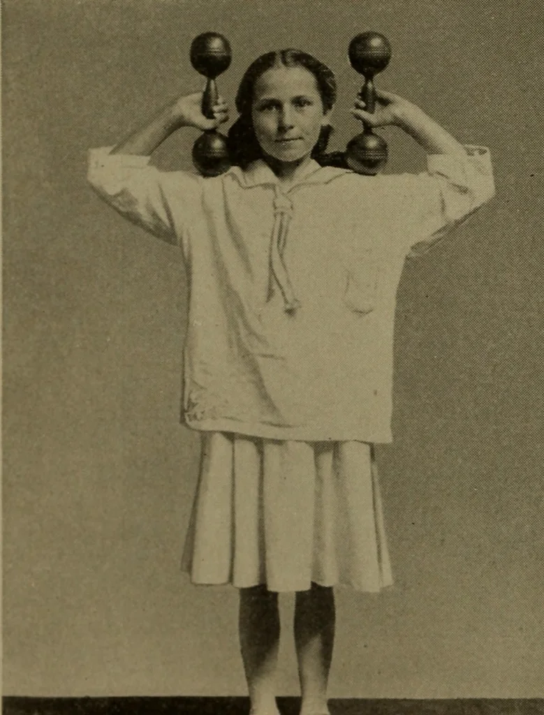 An illustration from Physical training for the elementary schools, gymnastics, games, and rhythmic plays, 1917, leaf 385