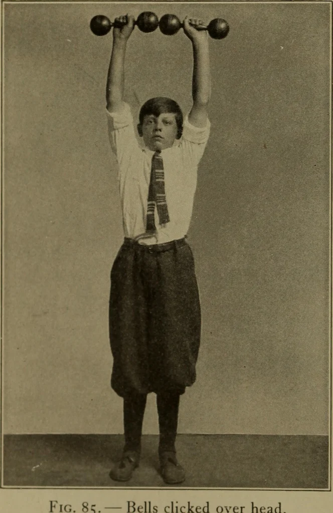 An illustration from Physical training for the elementary schools, gymnastics, games, and rhythmic plays, 1917, leaf 387