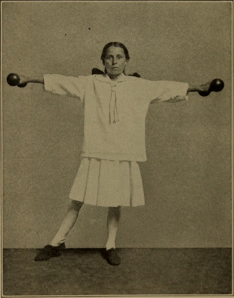 An illustration from Physical training for the elementary schools, gymnastics, games, and rhythmic plays, 1917, leaf 390