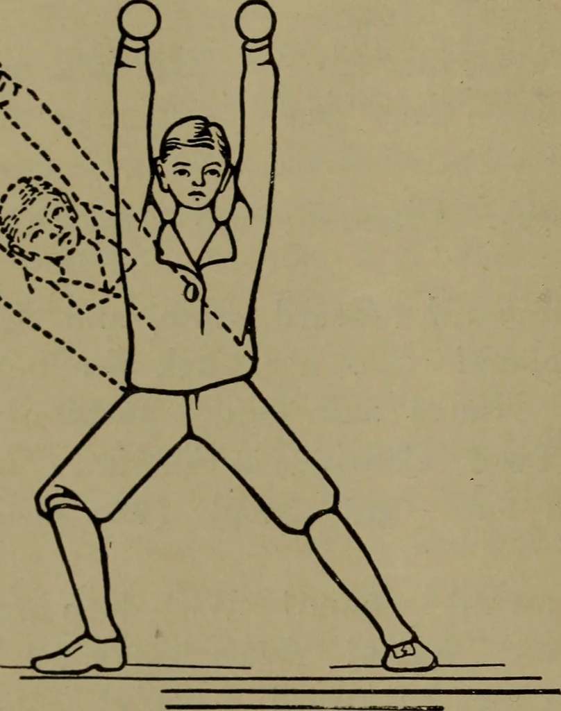 An illustration from Physical training for the elementary schools, gymnastics, games, and rhythmic plays, 1917, leaf 395