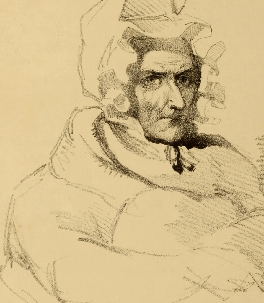 An illustration from The physiognomy of mental diseases, 1838, leaf 447