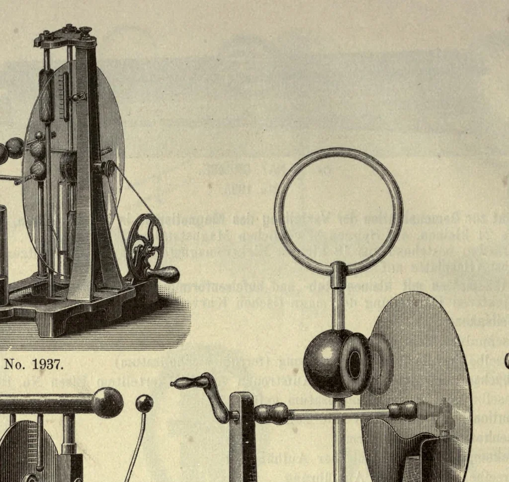 An illustration from Physikalische apparate, chemische instrumente und geratschaften, 1887, leaf 110