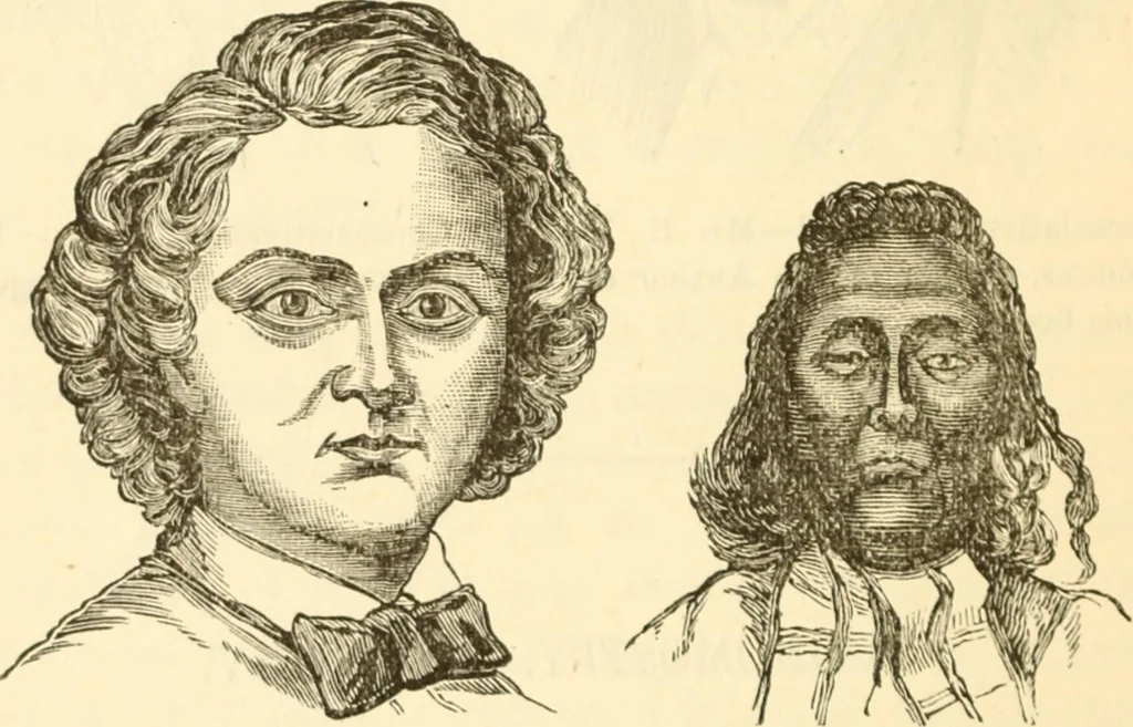 An illustration from Physiognomy illustrated ; or, Nature's revelations of character : a description of the mental, moral, and volitive dispositions of mankind, as manifested in the human form and countenance, 1891, leaf 183