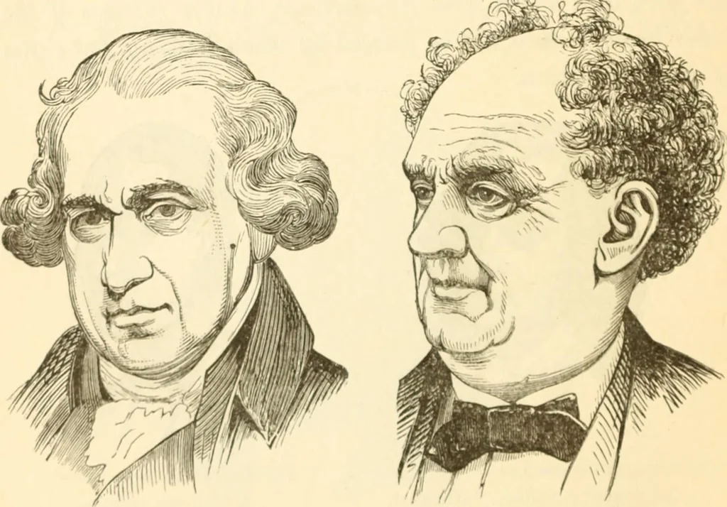 An illustration from Physiognomy illustrated ; or, Nature's revelations of character : a description of the mental, moral, and volitive dispositions of mankind, as manifested in the human form and countenance, 1891, leaf 213