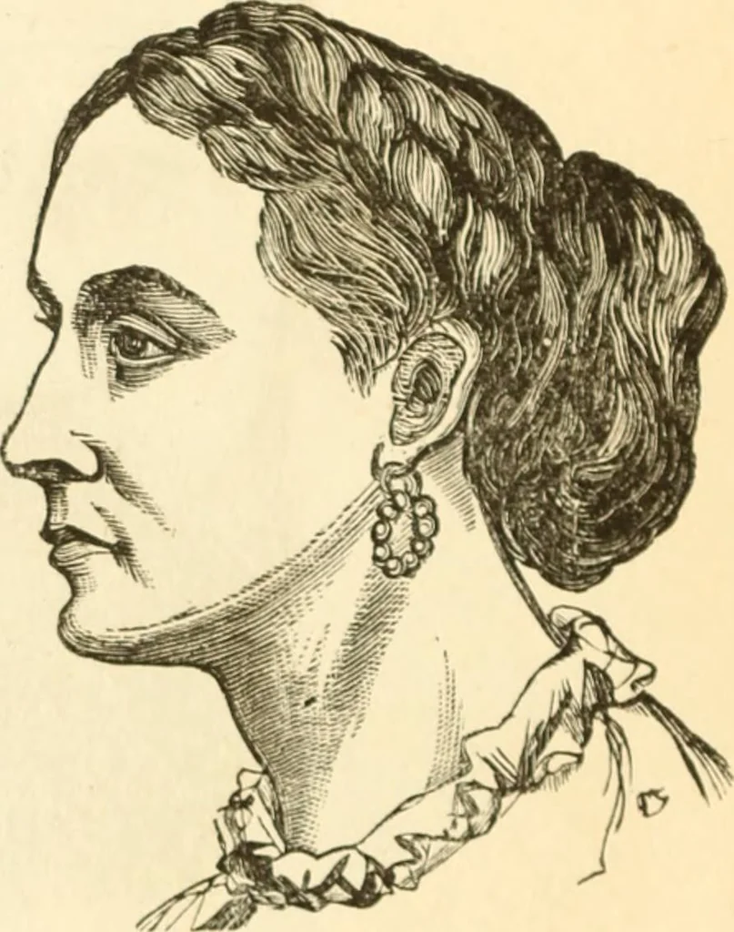 An illustration from Physiognomy illustrated ; or, Nature's revelations of character : a description of the mental, moral, and volitive dispositions of mankind, as manifested in the human form and countenance, 1891, leaf 231