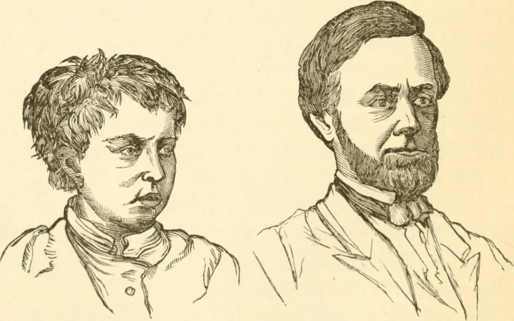 An illustration from Physiognomy illustrated ; or, Nature's revelations of character : a description of the mental, moral, and volitive dispositions of mankind, as manifested in the human form and countenance, 1891, leaf 261