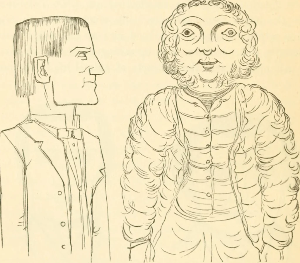 An illustration from Physiognomy illustrated ; or, Nature's revelations of character : a description of the mental, moral, and volitive dispositions of mankind, as manifested in the human form and countenance, 1891, leaf 387
