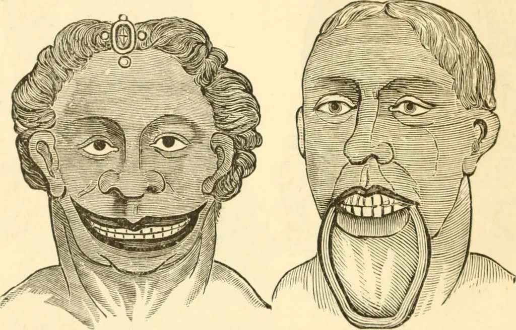 An illustration from Physiognomy illustrated ; or, Nature's revelations of character : a description of the mental, moral, and volitive dispositions of mankind, as manifested in the human form and countenance, 1891, leaf 543