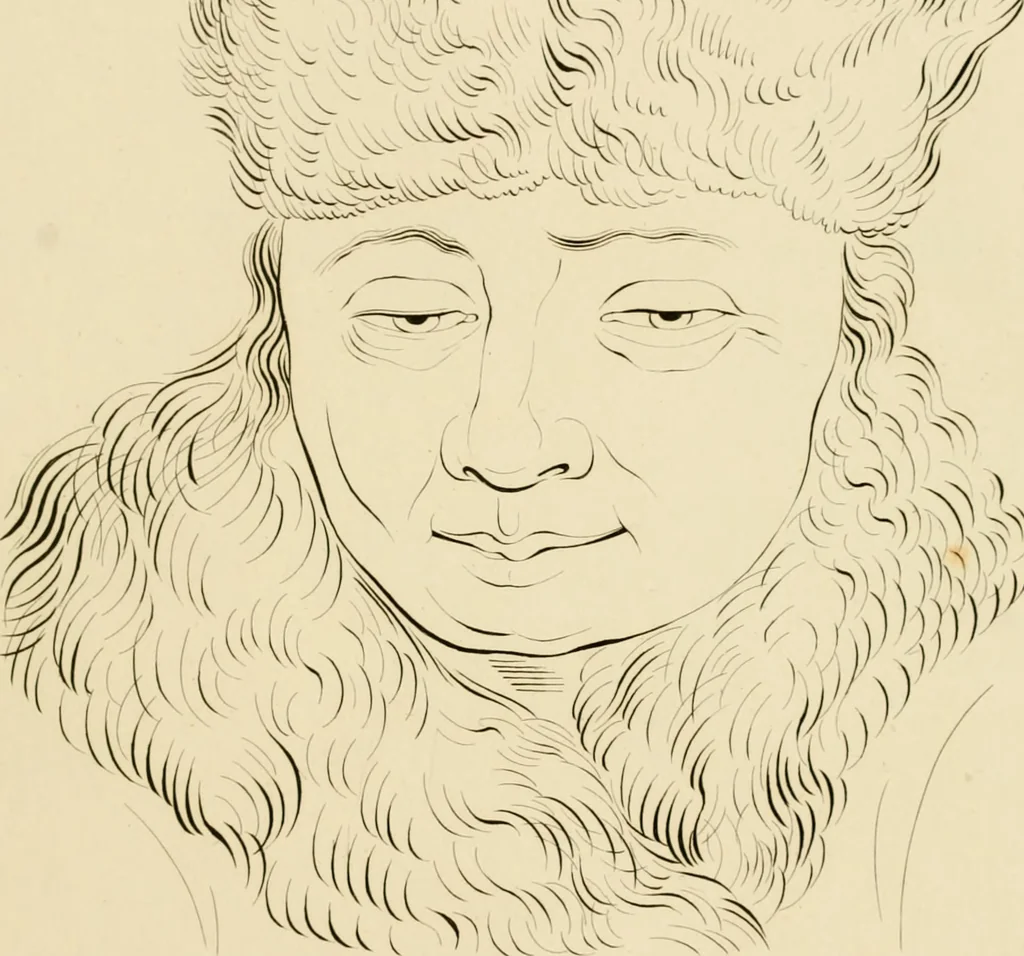 An illustration from Physiognomical sketches by Lavater, 1802, leaf 106