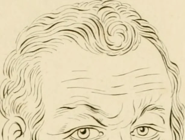 An illustration from Physiognomical sketches by Lavater, 1802, leaf 26