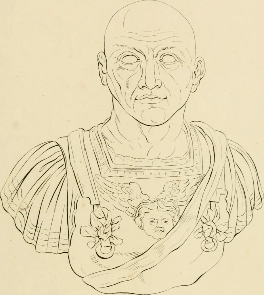 An illustration from Physiognomical sketches by Lavater, 1802, leaf 28