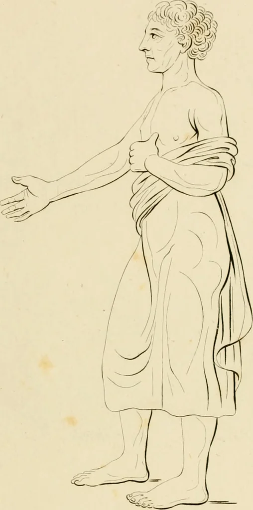 An illustration from Physiognomical sketches by Lavater, 1802, leaf 32