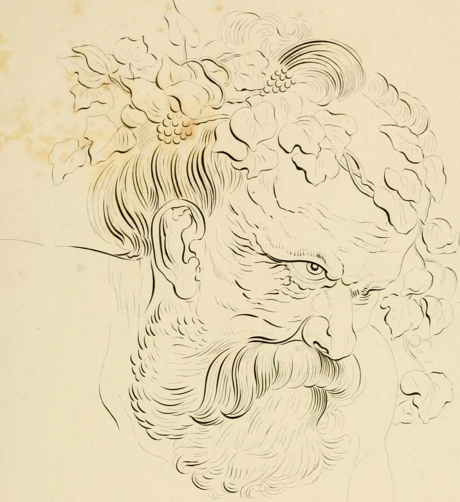 An illustration from Physiognomical sketches by Lavater, 1802, leaf 52