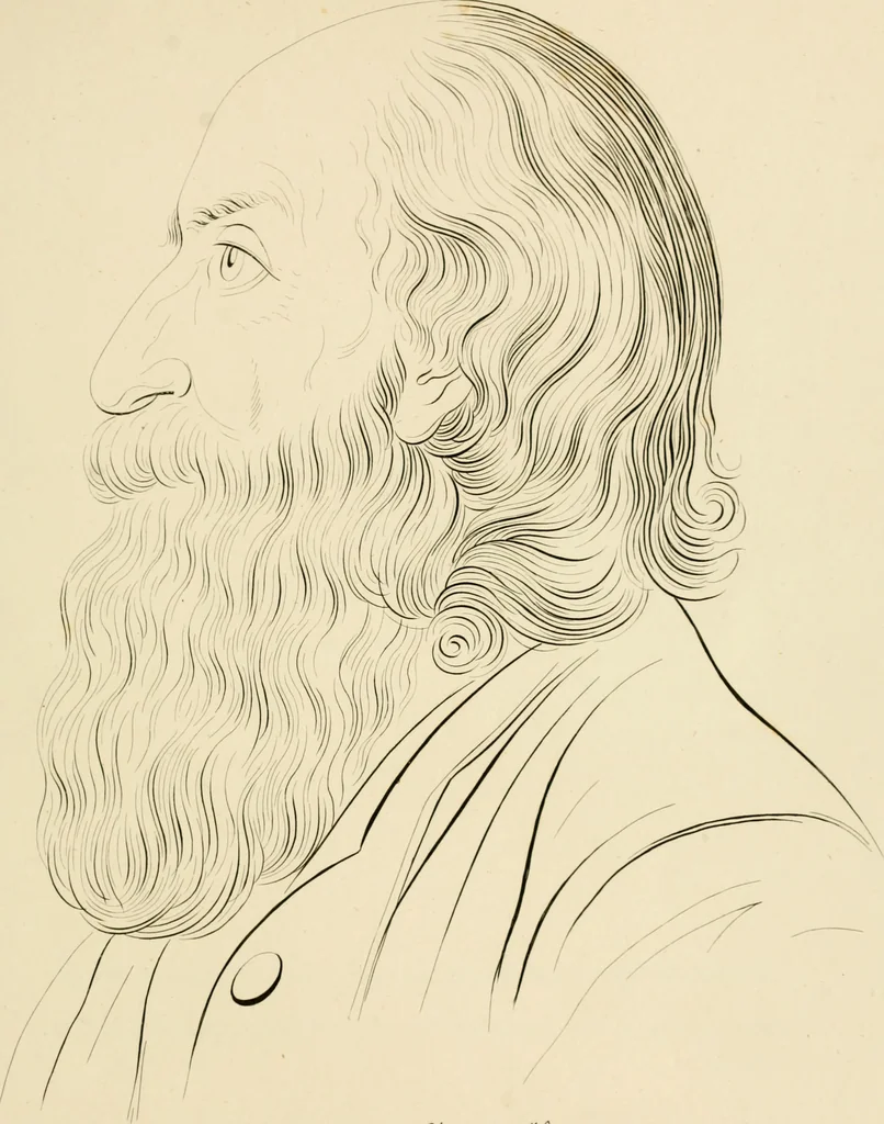 An illustration from Physiognomical sketches by Lavater, 1802, leaf 66