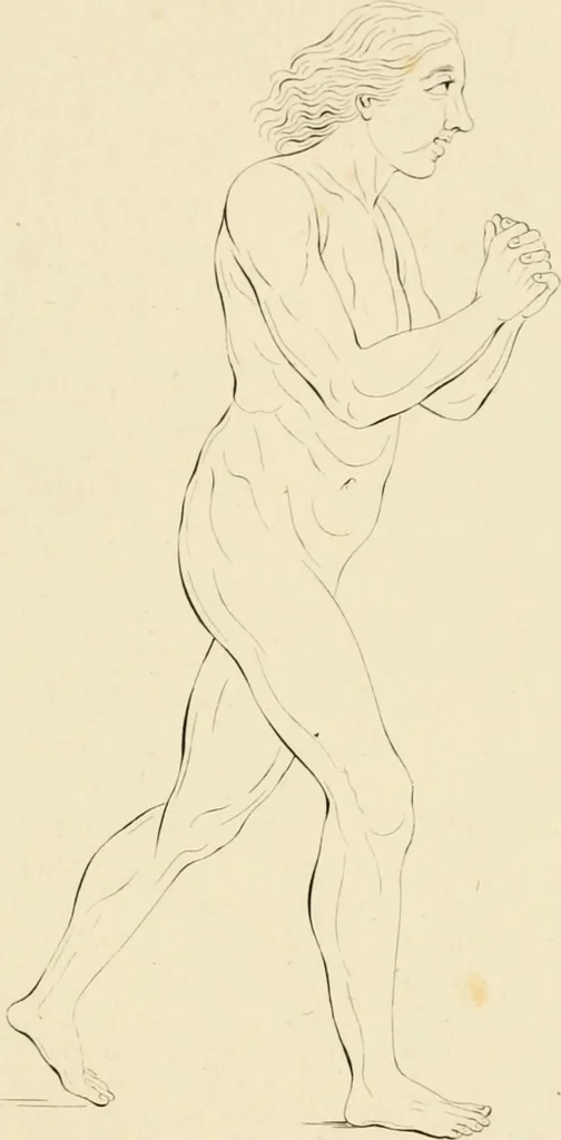 An illustration from Physiognomical sketches by Lavater, 1802, leaf 76