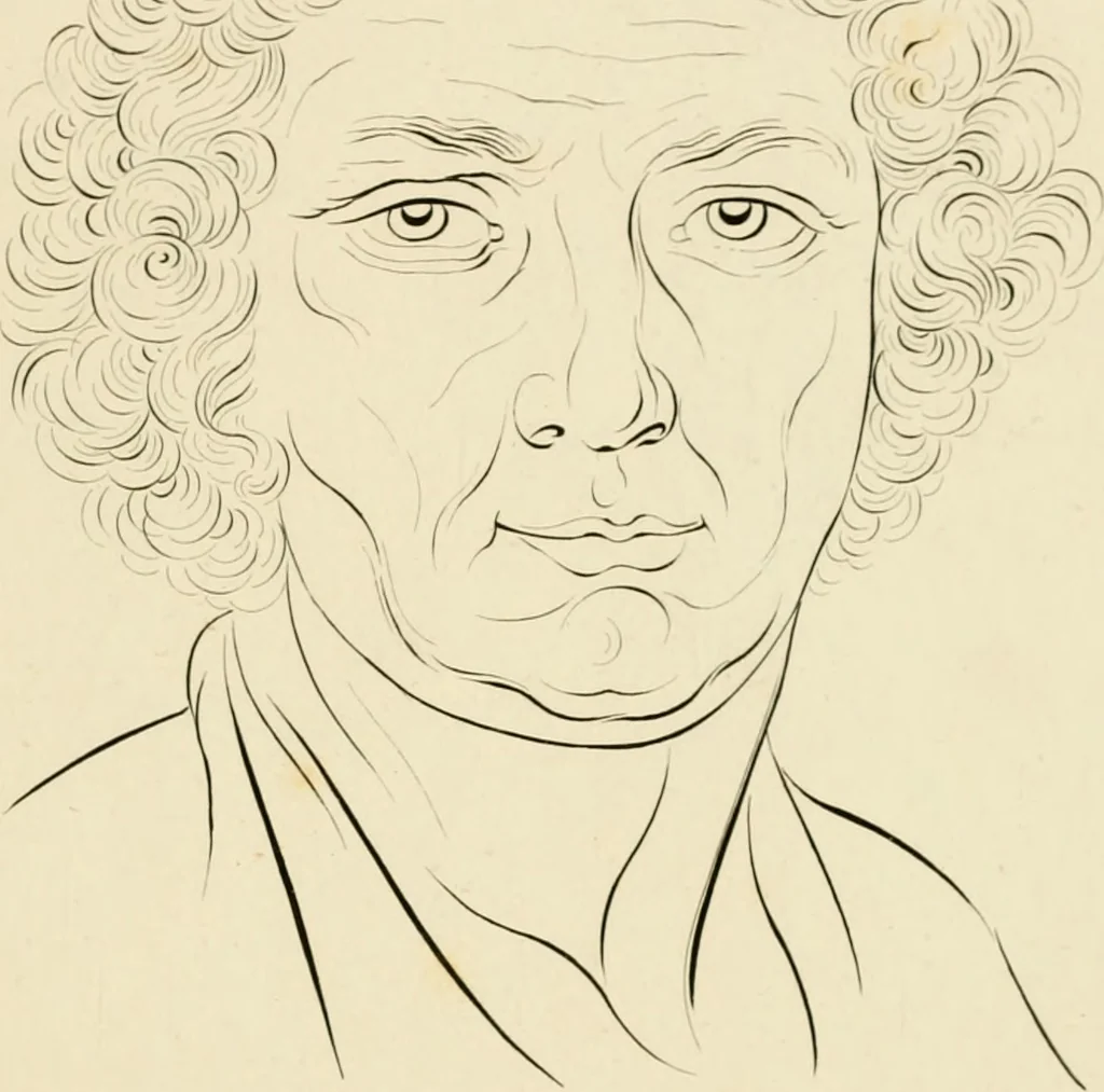 An illustration from Physiognomical sketches by Lavater, 1802, leaf 86
