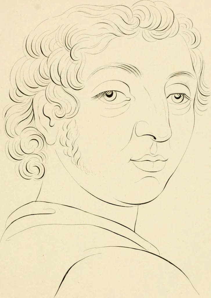An illustration from Physiognomical sketches by Lavater, 1802, leaf 94