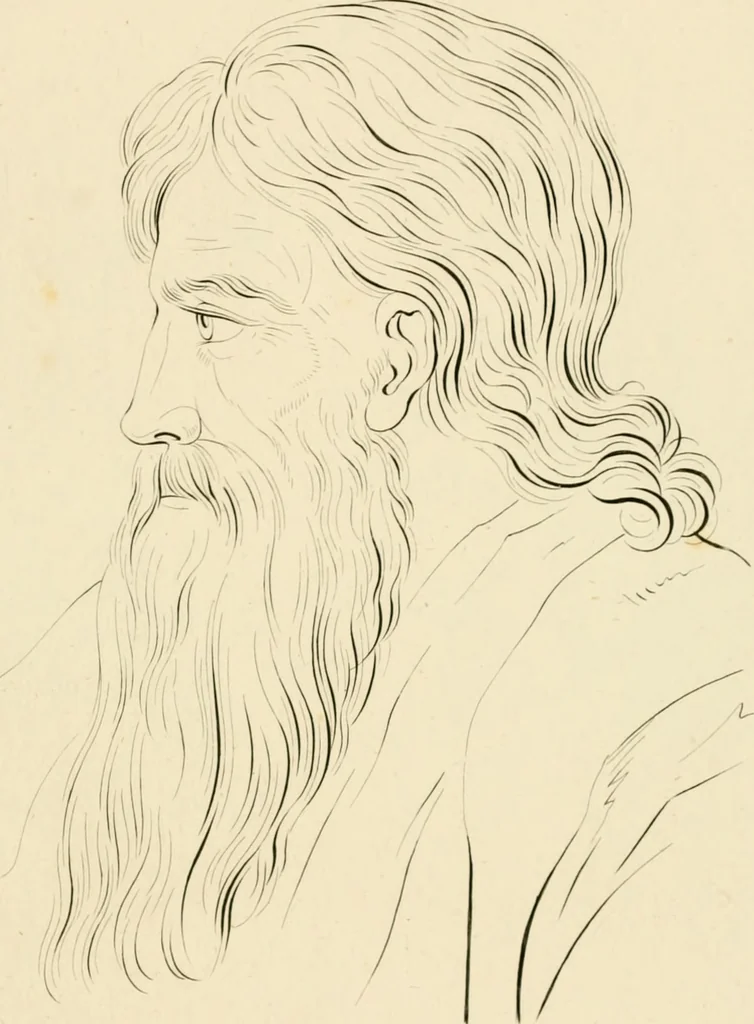 An illustration from Physiognomical sketches by Lavater, 1802, leaf 96