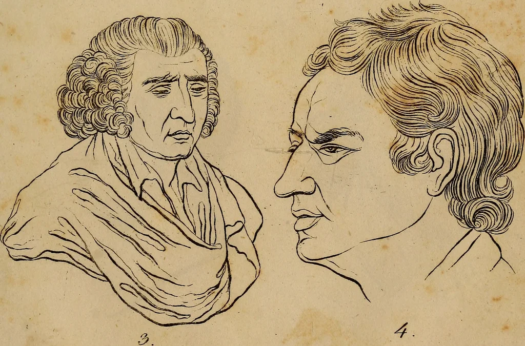 An illustration from Physiognomik. Zur Beförderung der Menschenkenntniss und Menschenliebe, 1829, leaf 174