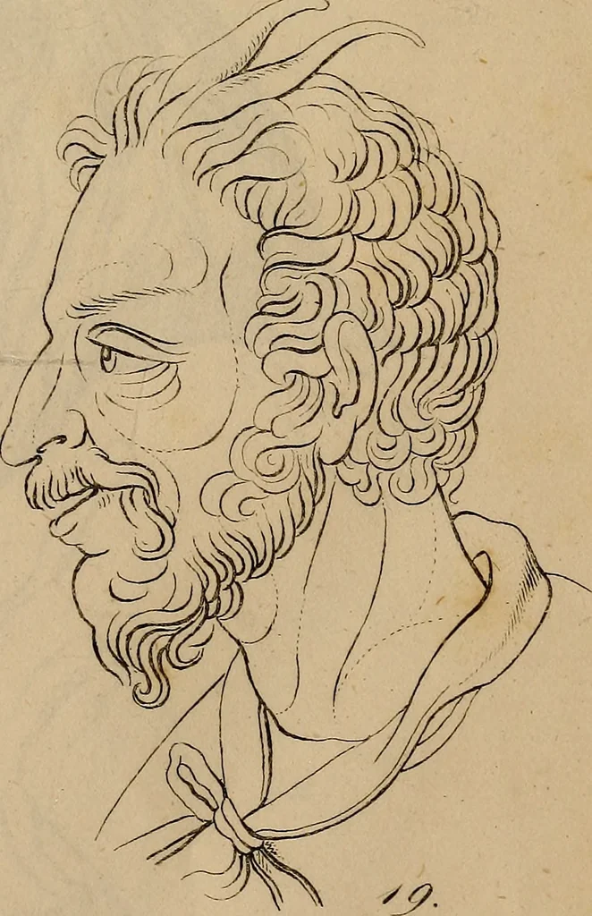 An illustration from Physiognomik. Zur Beförderung der Menschenkenntniss und Menschenliebe, 1829, leaf 182