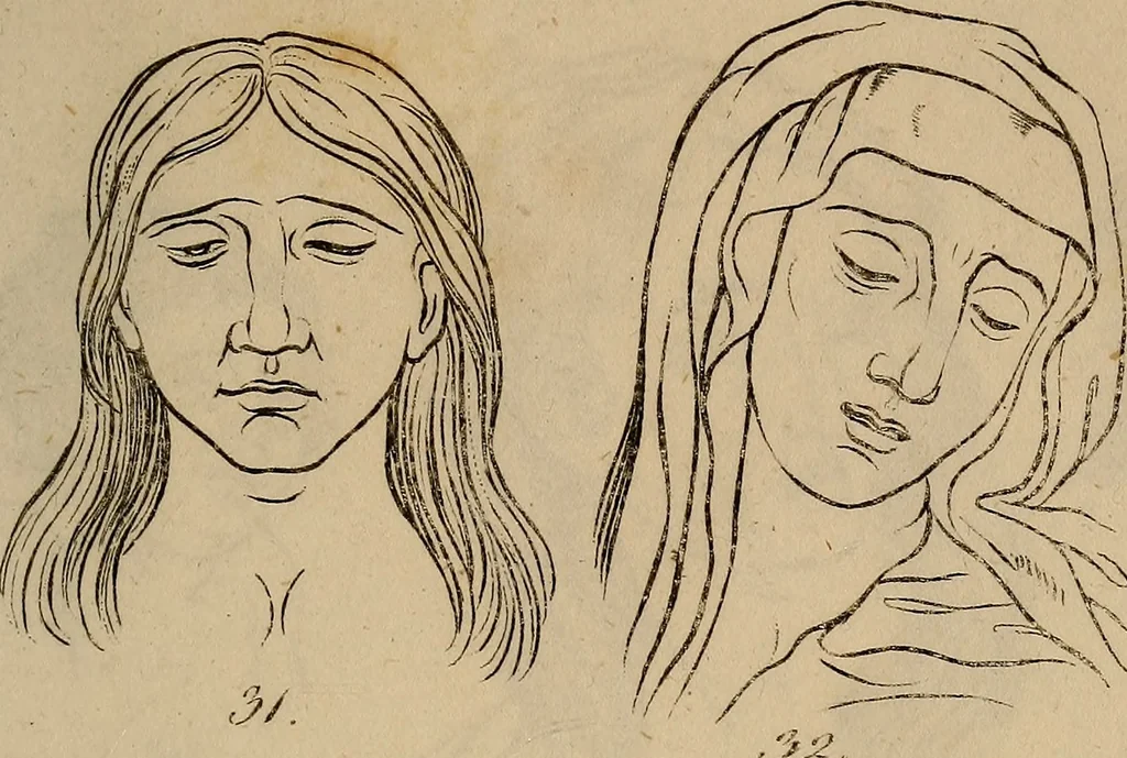 An illustration from Physiognomik. Zur Beförderung der Menschenkenntniss und Menschenliebe, 1829, leaf 188
