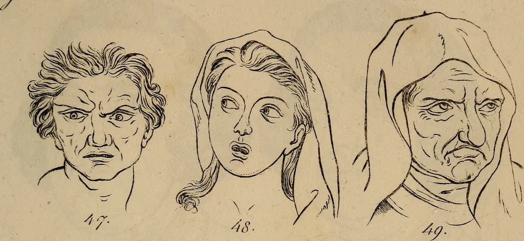 An illustration from Physiognomik. Zur Beförderung der Menschenkenntniss und Menschenliebe, 1829, leaf 192