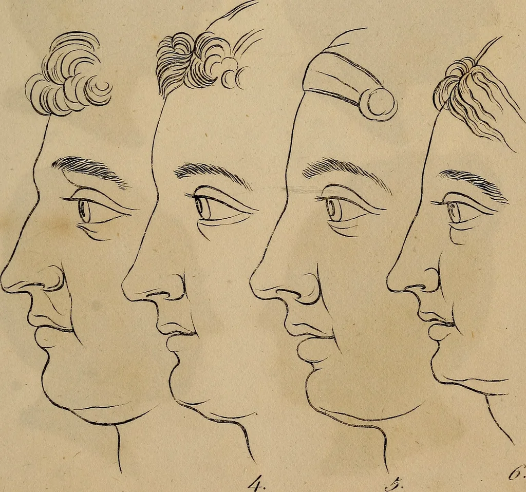 An illustration from Physiognomik. Zur Beförderung der Menschenkenntniss und Menschenliebe, 1829, leaf 194