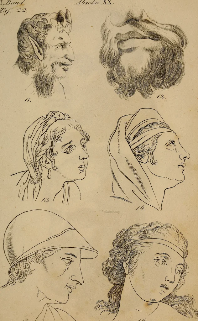 An illustration from Physiognomik. Zur Beförderung der Menschenkenntniss und Menschenliebe, 1829, leaf 216