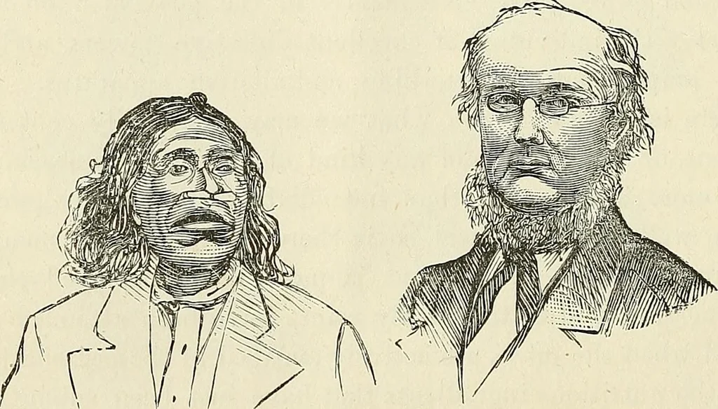 An illustration from Physiognomy illustrated; or, nature's revelations of character. A description of the mental, moral, and volitive dispositions of mankind, as manifested in the human form and countenance, 1887, leaf 155