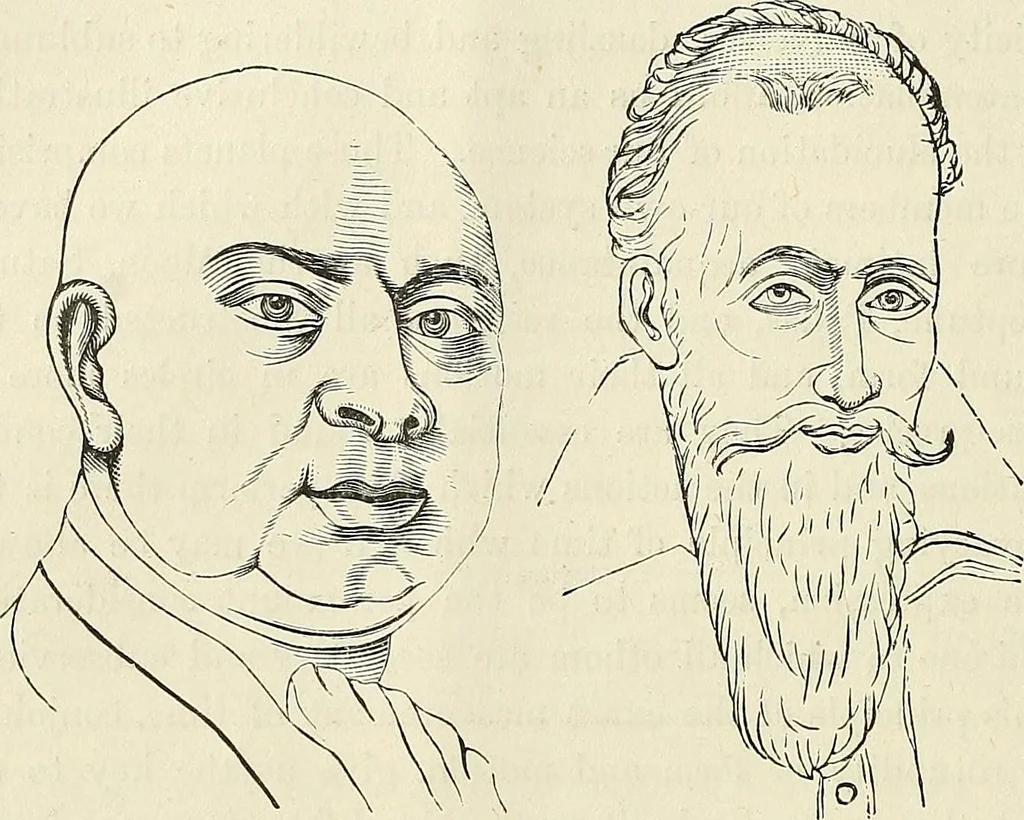 An illustration from Physiognomy illustrated; or, nature's revelations of character. A description of the mental, moral, and volitive dispositions of mankind, as manifested in the human form and countenance, 1887, leaf 177