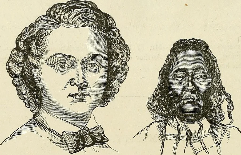 An illustration from Physiognomy illustrated; or, nature's revelations of character. A description of the mental, moral, and volitive dispositions of mankind, as manifested in the human form and countenance, 1887, leaf 185
