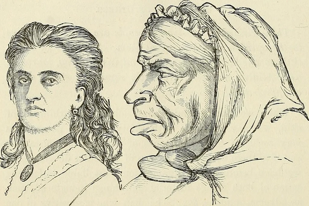 An illustration from Physiognomy illustrated; or, nature's revelations of character. A description of the mental, moral, and volitive dispositions of mankind, as manifested in the human form and countenance, 1887, leaf 203