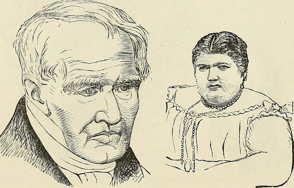 An illustration from Physiognomy illustrated; or, nature's revelations of character. A description of the mental, moral, and volitive dispositions of mankind, as manifested in the human form and countenance, 1887, leaf 257